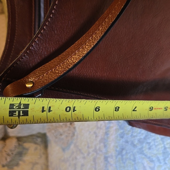 Gianni Conti Elegant Brown Leather Shoulder Bag - Picture 8 of 9